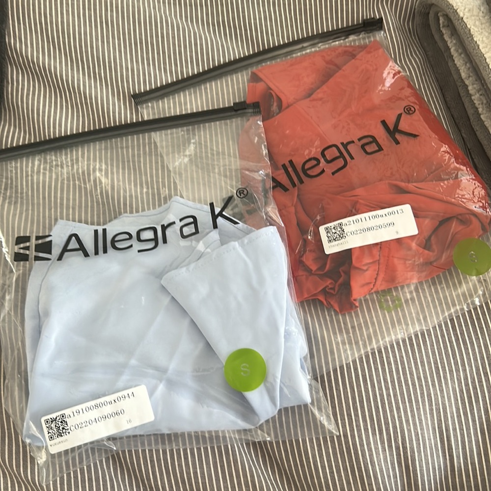 Sleeveless Blouses - 1 blue, 1 orange
